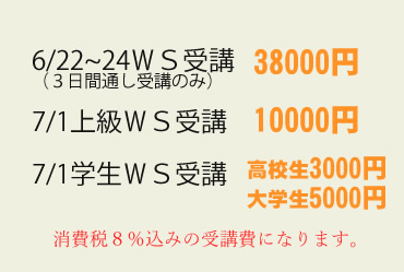 演劇ワークショップ受講料