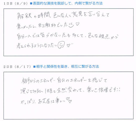 アンケート 新山