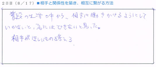 夏のワークショップ 佐藤